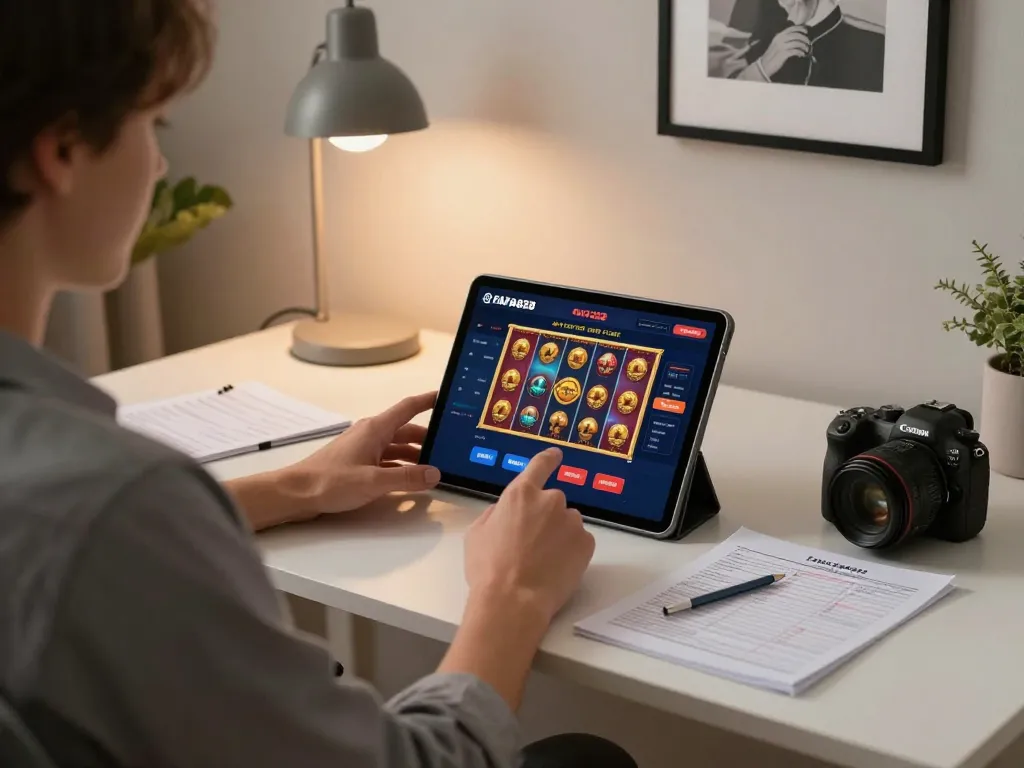 Engaging with FAFA828's online slots for strategic bankroll management at home.