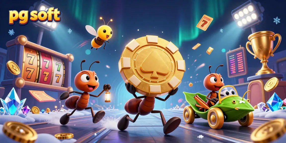 Experience thrilling wins with pg soft in this vibrant casino heist illustration packed with details.