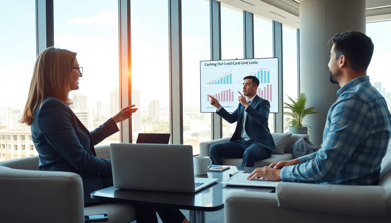 카드 한도 현금화에 대한 전문가의 상담 장면을 보여줍니다.