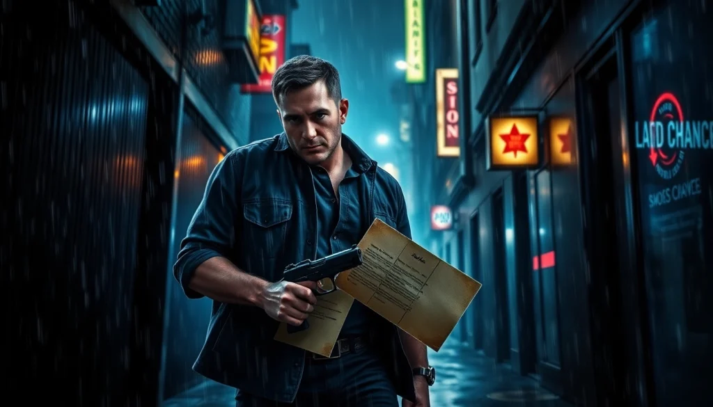 A Deadly Chance thriller book cover featuring Chance Freeman, a former LAPD officer in a dark alley.