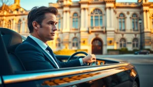 Experience luxurious Chauffeur Hire Nottingham with a professional driver in a classic setting.