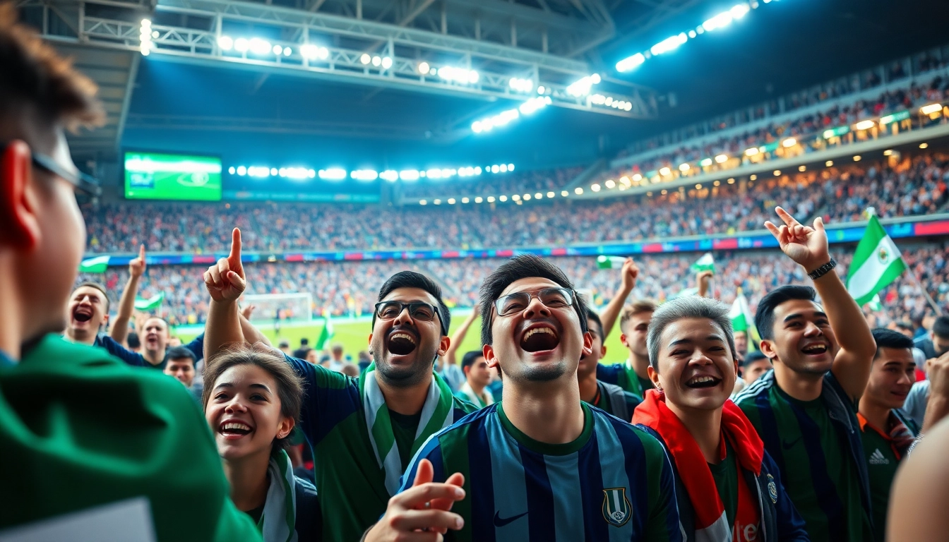 해외축구중계를 즐기는 열정적인 축구 팬들의 모습