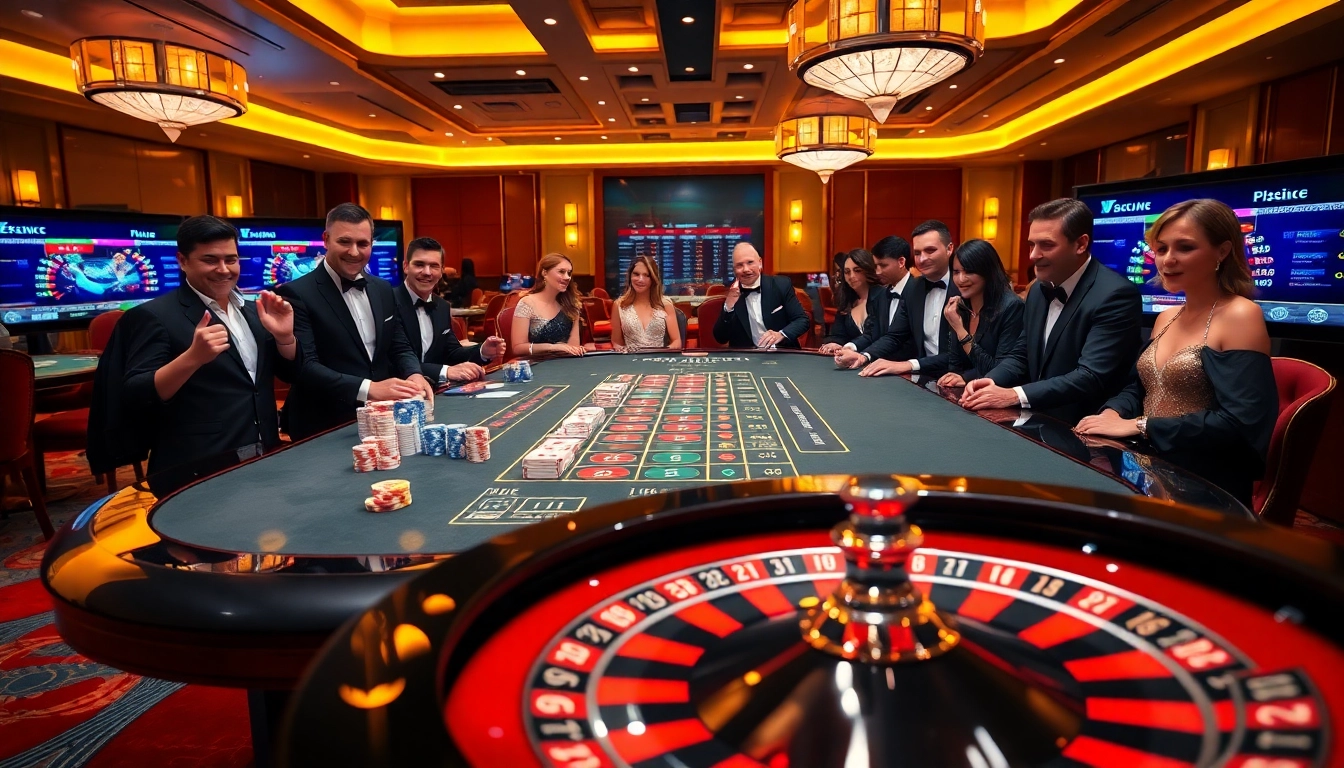Experience the excitement at nhà cái rr88 with vibrant casino tables, cards, and spinning roulette wheels.