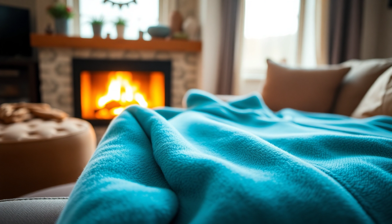 Fleece jas in een warme woonkamer met gezellige sfeer.