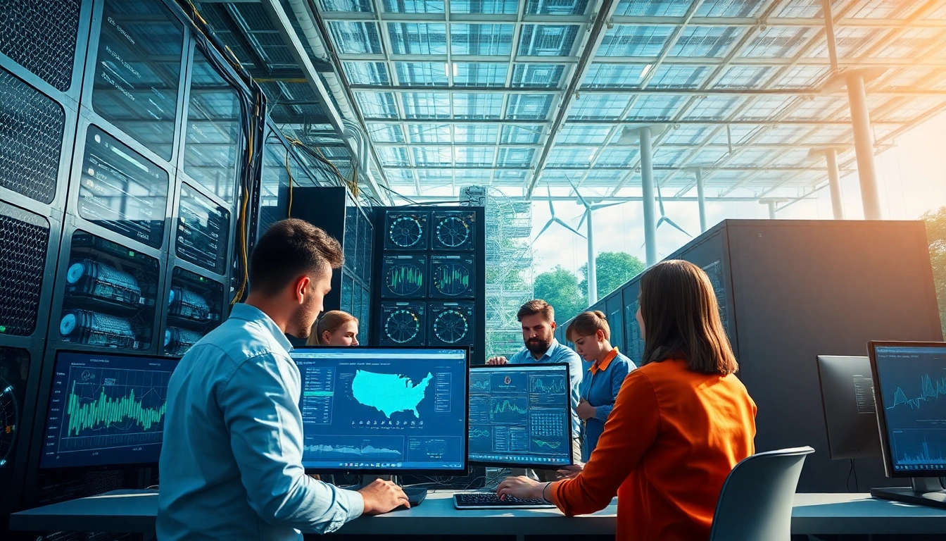 Explore the innovative cloud mining site powered by renewable energy, showcasing modern technology and collaboration.