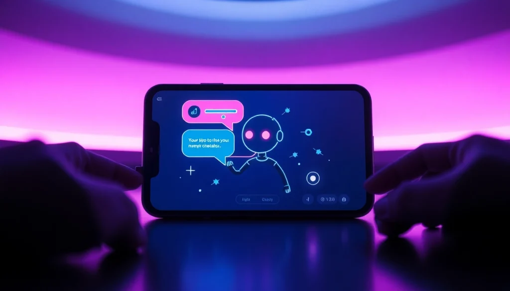 Engaging NSFW AI chatbot interface on a modern device showcasing interactive features