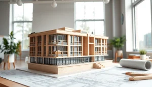 Modell im Architekturmodellbau Wiesbaden, detailliert und modern präsentiert.