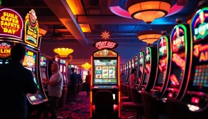 Menangkan slot depo 1k dengan antusiasme pemain di kasino yang hidup dan meriah.