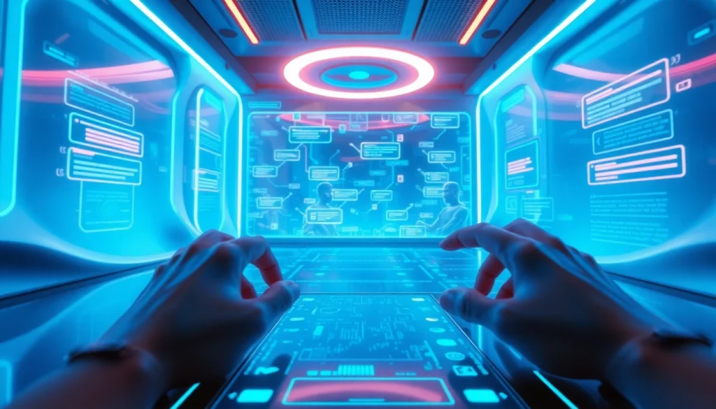 Engaging NSFW character AI chat interface showcasing futuristic digital interaction.