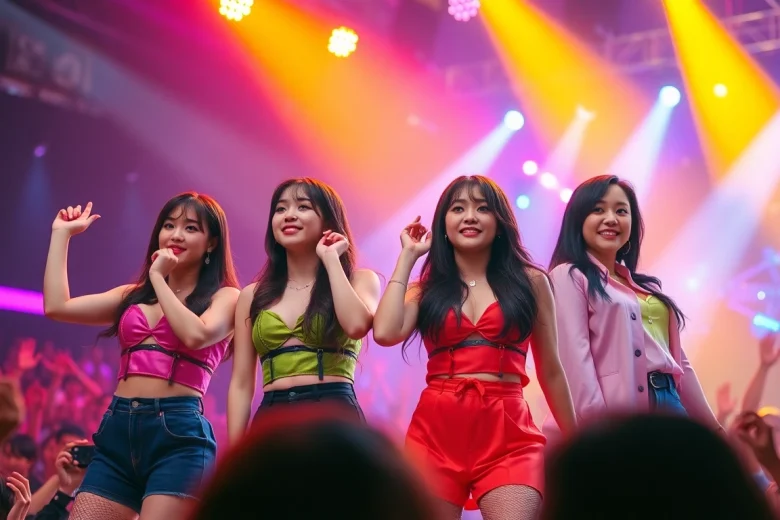 Dynamic performance by blackpink members showcasing their unique styles and energy.