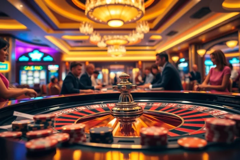 Engaging scene showcasing the best csgo gambling sites reddit with players at a roulette table.