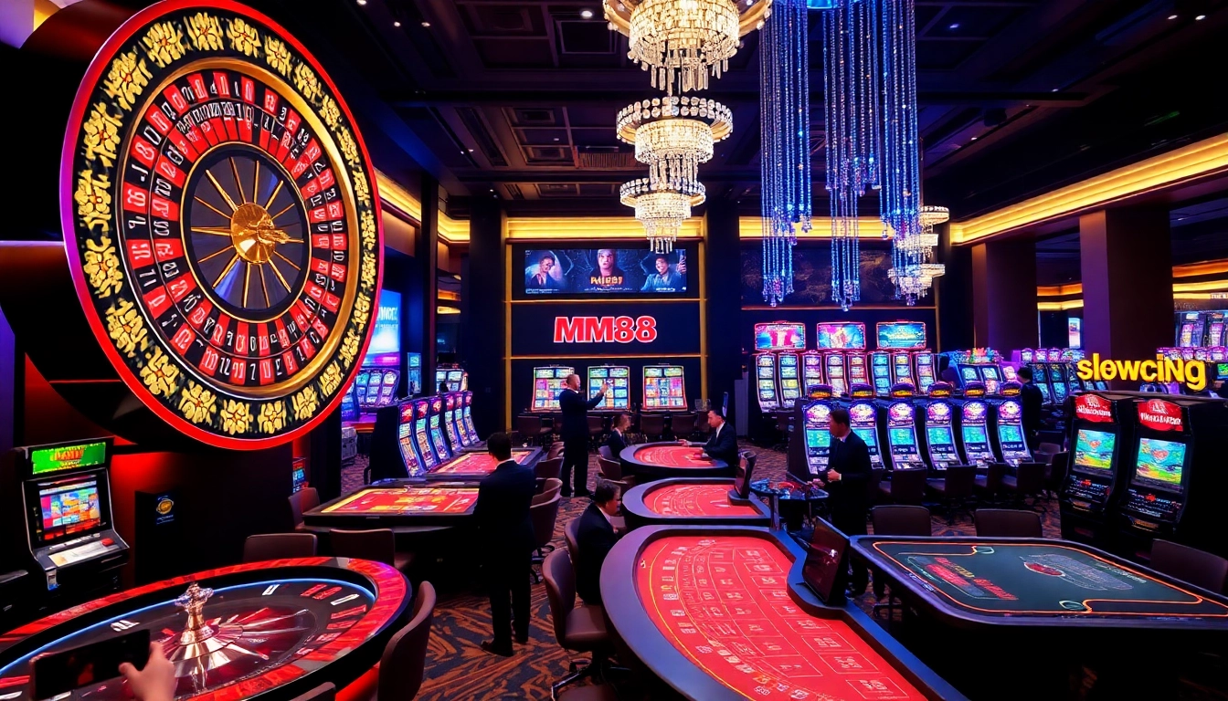 Experience the excitement of MM88 KJC with luxury casino elements and engaging online gaming.