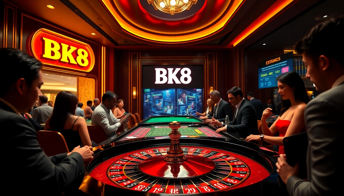 Experience the thrill at BK8 with vibrant casino tables, engaging games, and luxurious ambiance.