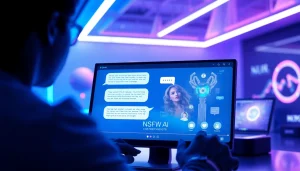 Interactive NSFW AI chatbot interface showcasing creativity and emotional engagement