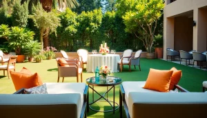 Beautiful chair rentals set in an elegant outdoor environment, perfect for events.