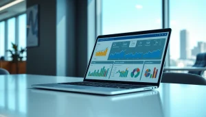Visualize AI for competitor analysis with a modern analytics dashboard showing competitor data trends.