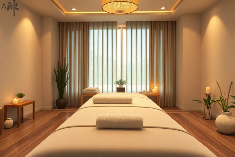 서산마사지를 위한 편안한 분위기와 차분한 환경을 보여주는 서산 마사지 치료실.