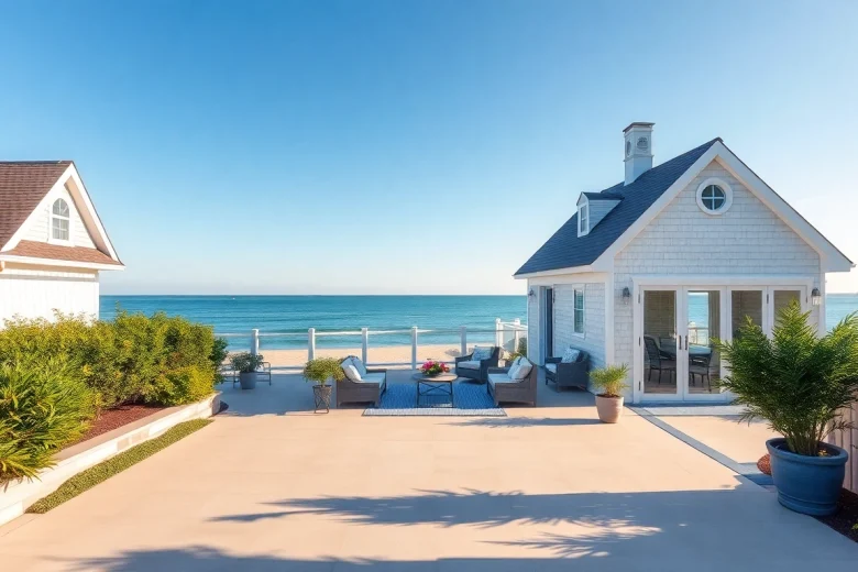 Showcasing the Scituate In-Law Expansion with coastal features and inviting outdoor spaces.