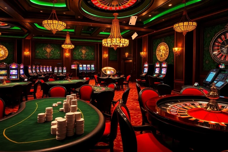 Vivez l'excitation de gagner au meilleur casino en ligne avec des jetons de poker et des cartes sur une table de jeu.