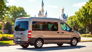 Enjoy a smooth Beauvais Airport to Disney Transfer in a family-friendly van, set against scenic Disney landmarks.