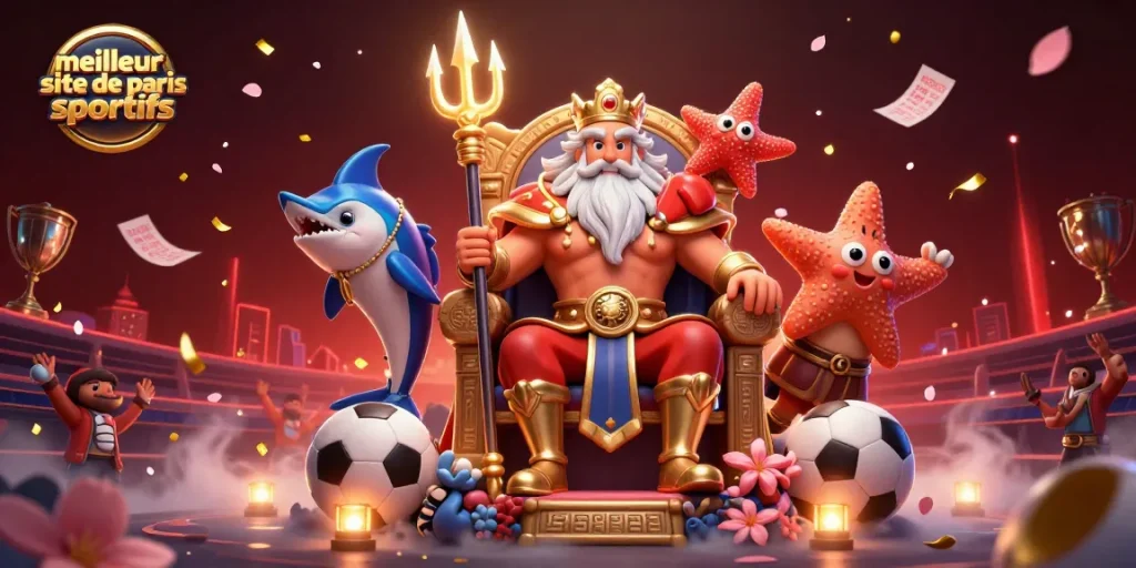 Plonger dans le meilleur site de paris sportifs, avec le roi Neptune et des éléments de jeu